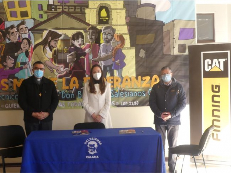 Colegio Don Bosco Calama firma convenio con Finning Chile